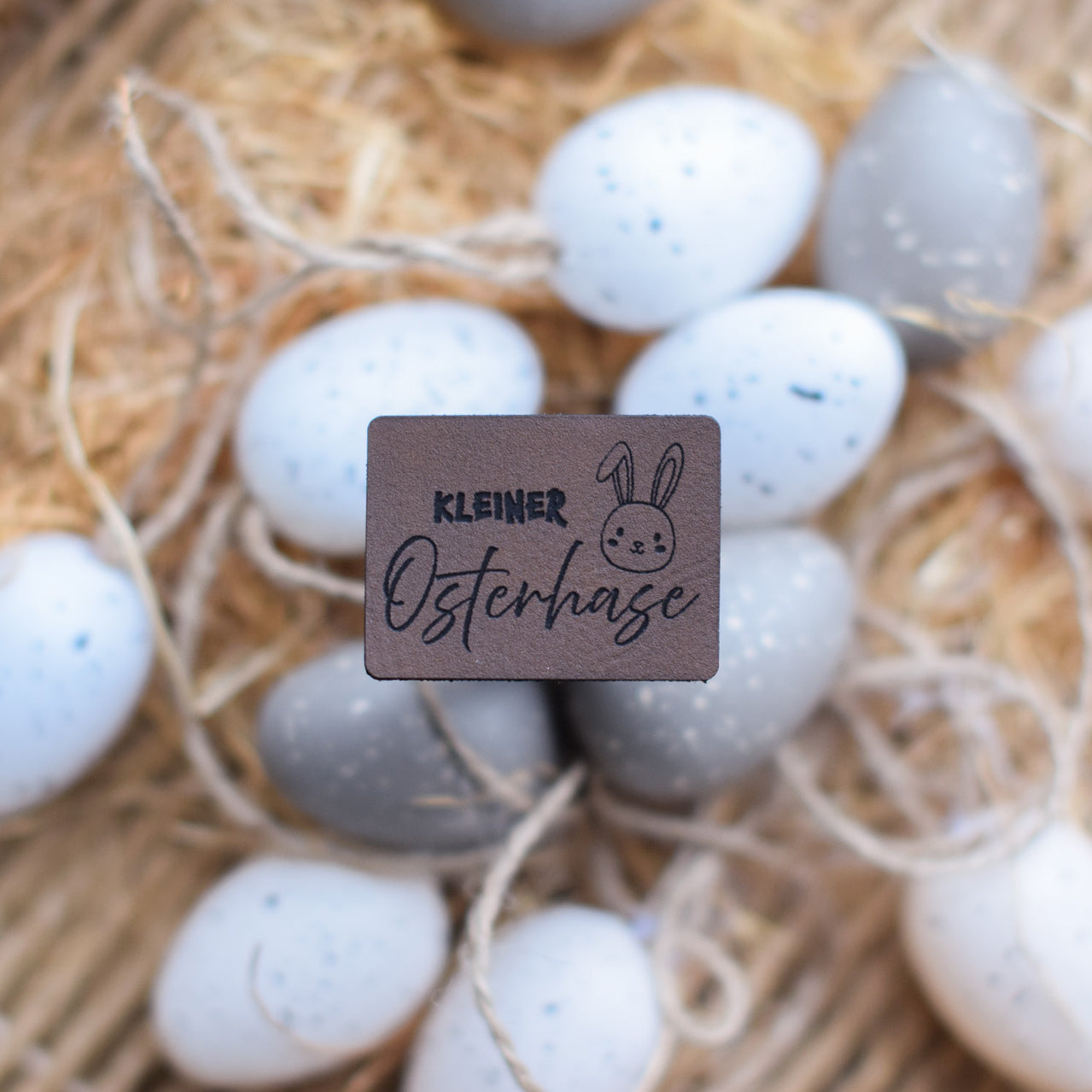 Kunstlederlabel "Kleiner Osterhase"