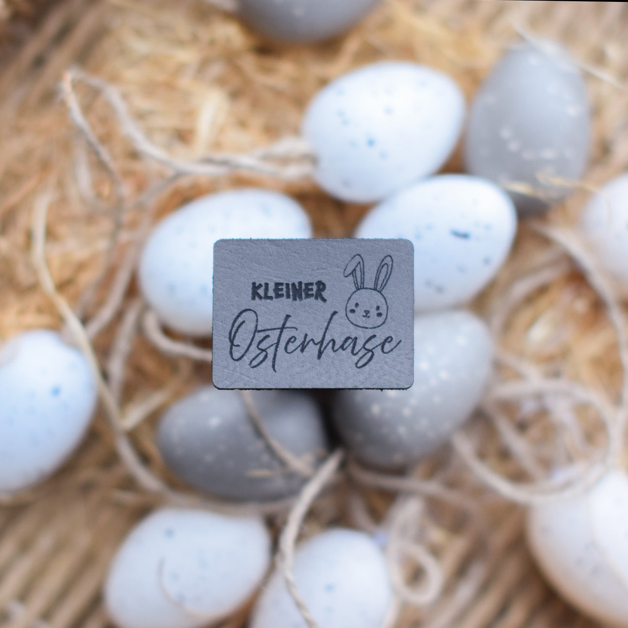 Kunstlederlabel "Kleiner Osterhase"
