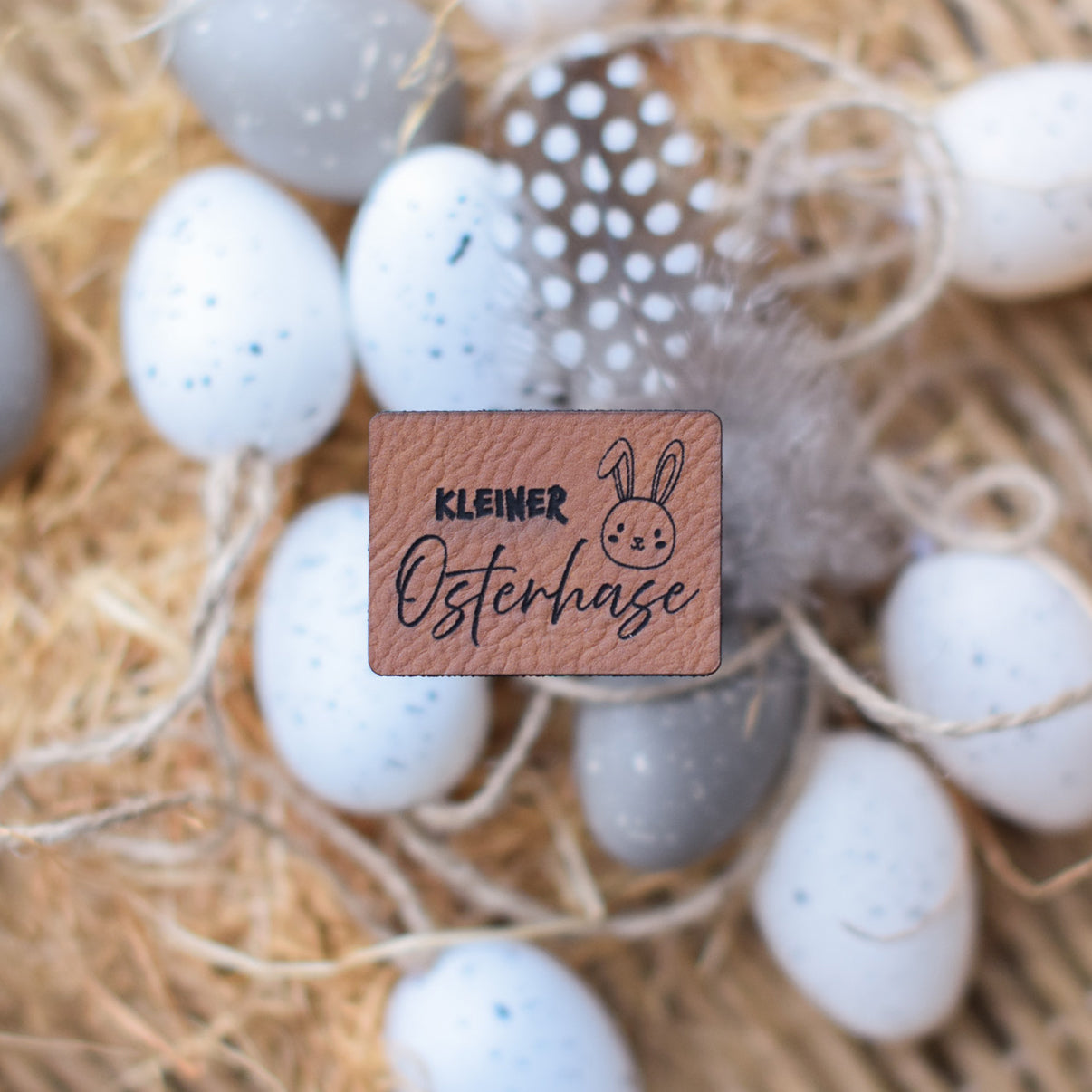 Kunstlederlabel "Kleiner Osterhase"