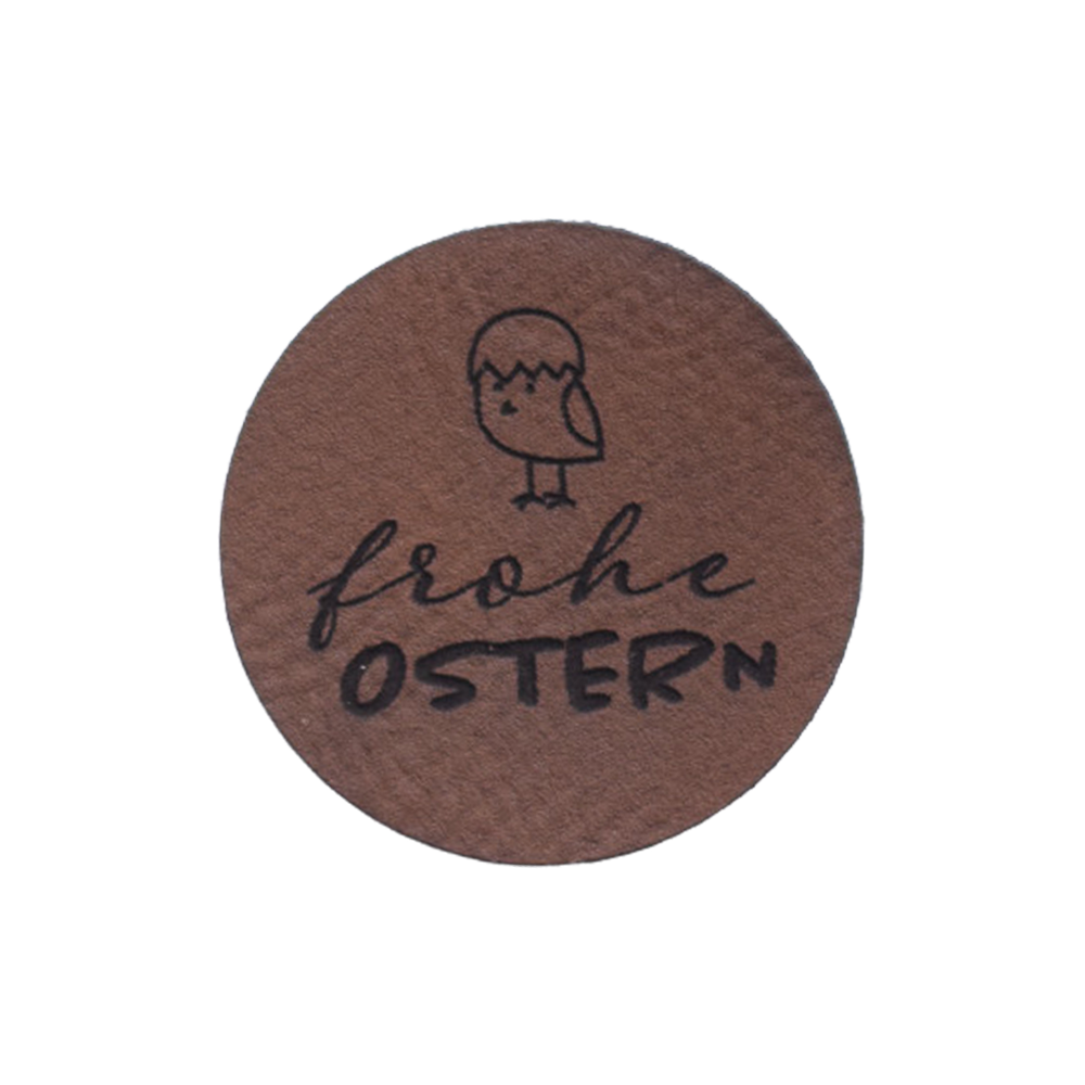 Kunstlederlabel "Frohe Ostern - Küken"