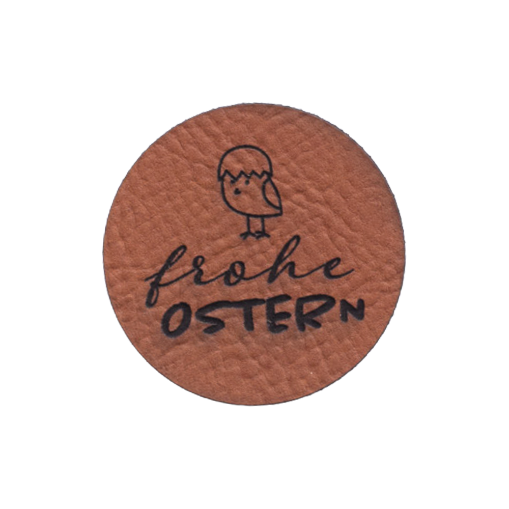 Kunstlederlabel "Frohe Ostern - Küken"
