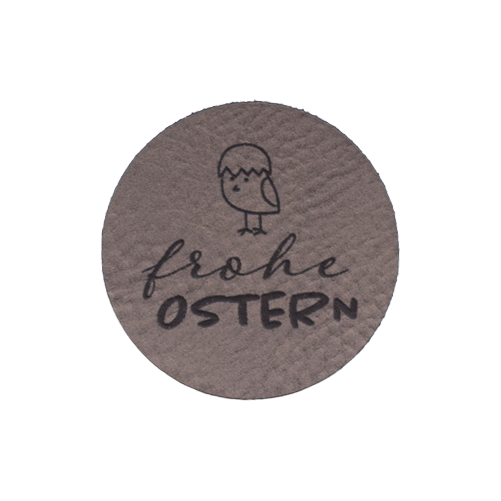Kunstlederlabel "Frohe Ostern - Küken"