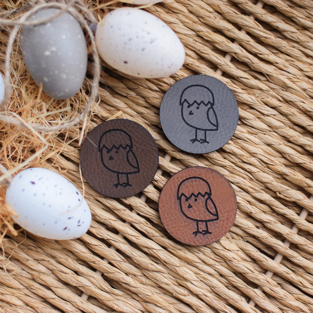 Kunstlederlabel "Küken"