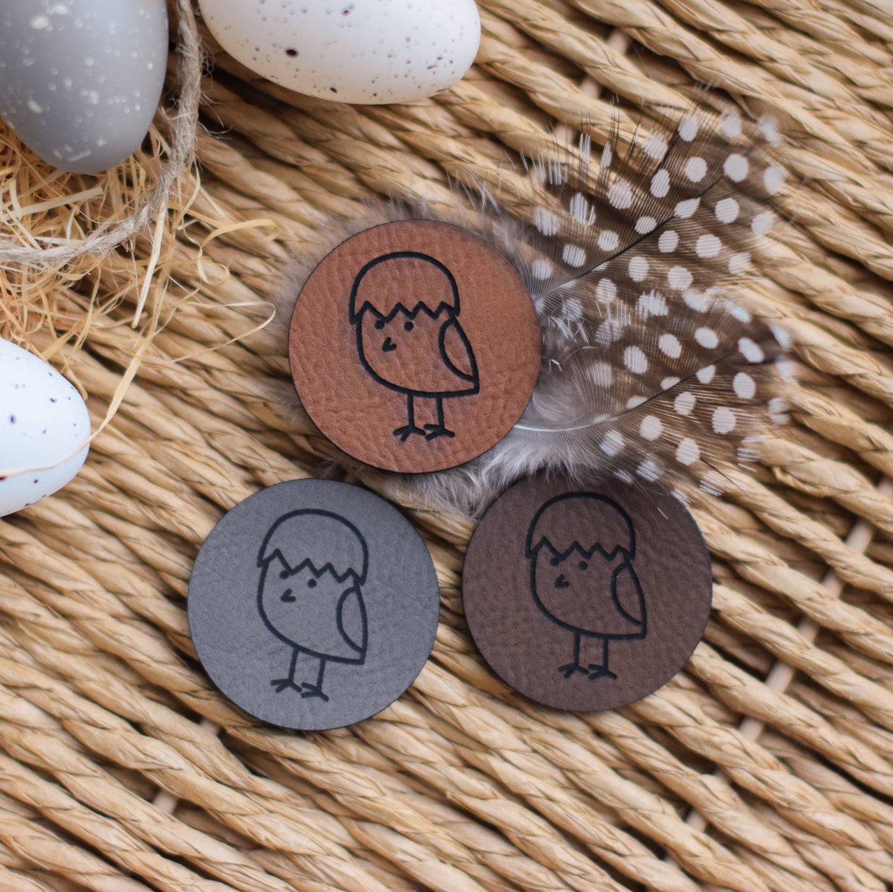 Kunstlederlabel "Küken"