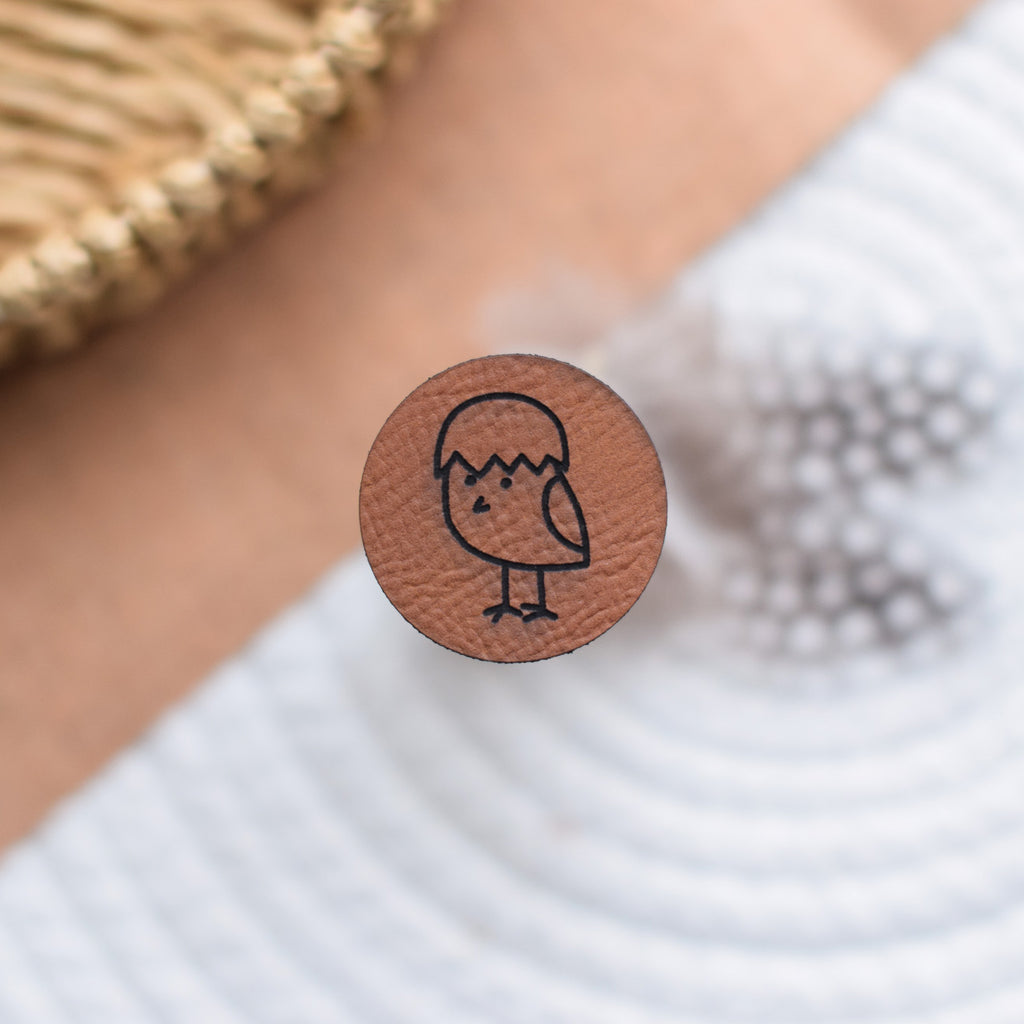 Kunstlederlabel "Küken"