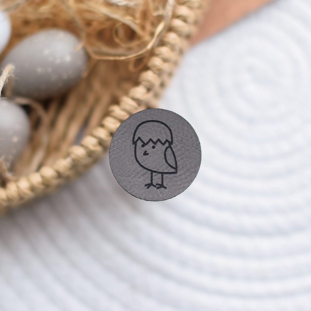 Kunstlederlabel "Küken"