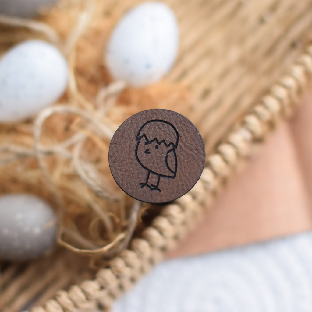 Kunstlederlabel "Küken"