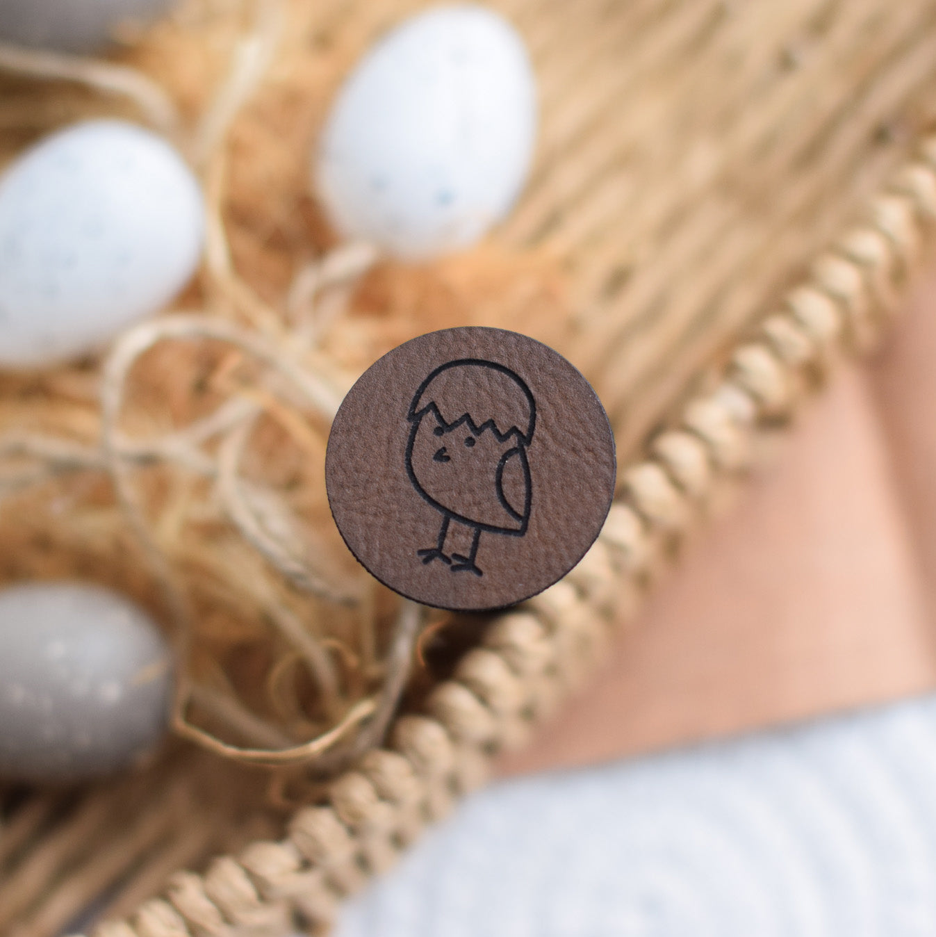 Kunstlederlabel "Küken"