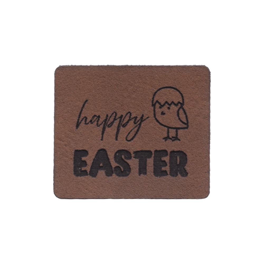 Kunstlederlabel "Happy Easter - Küken"