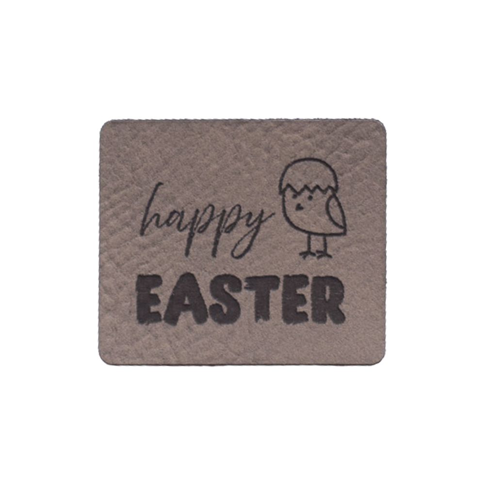 Kunstlederlabel "Happy Easter - Küken"