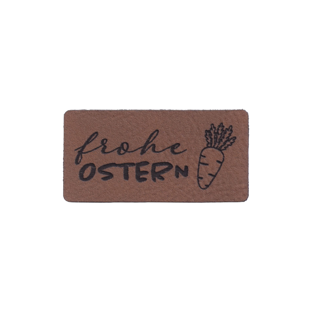 Kunstlederlabel "Frohe Ostern - Karotte"