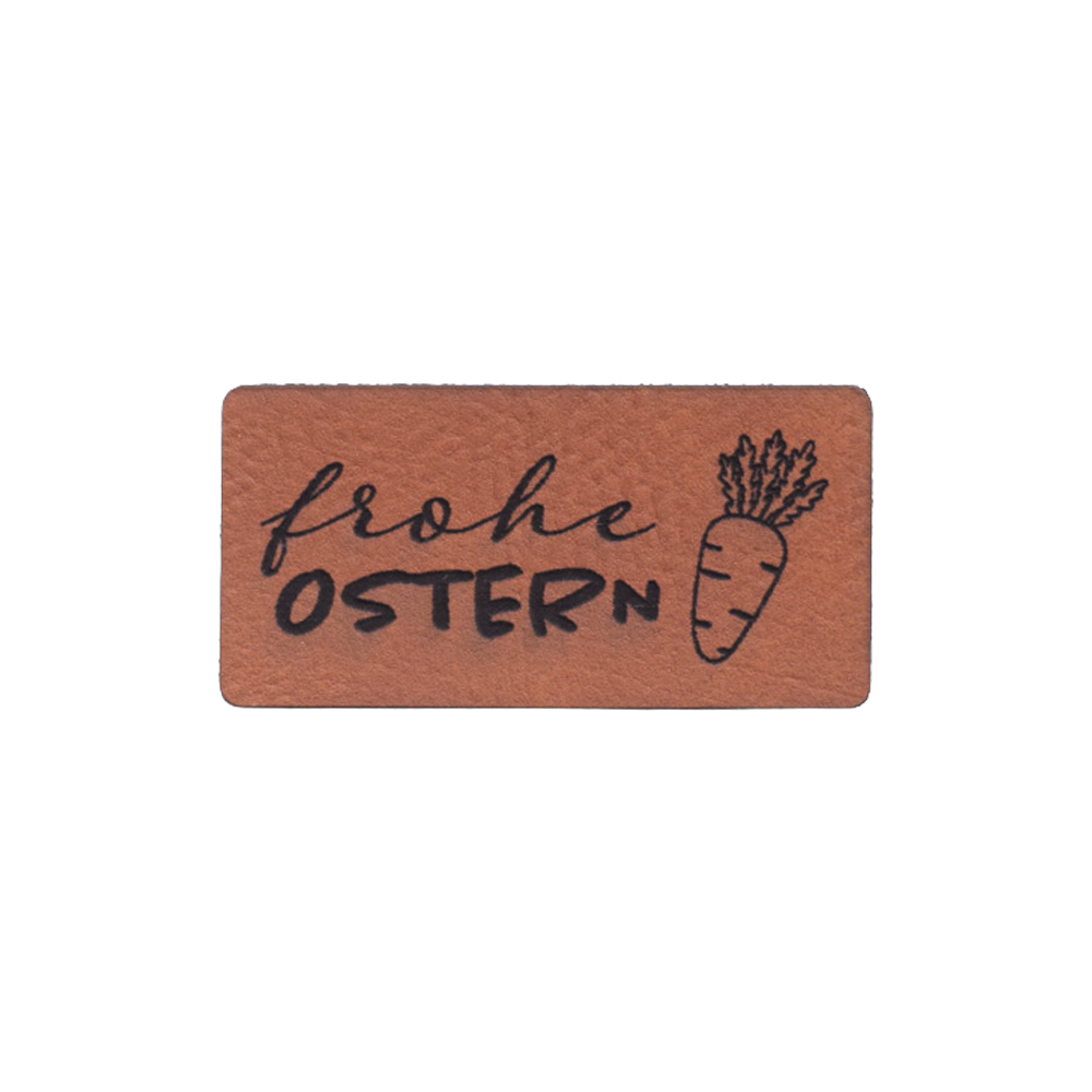 Kunstlederlabel "Frohe Ostern - Karotte"