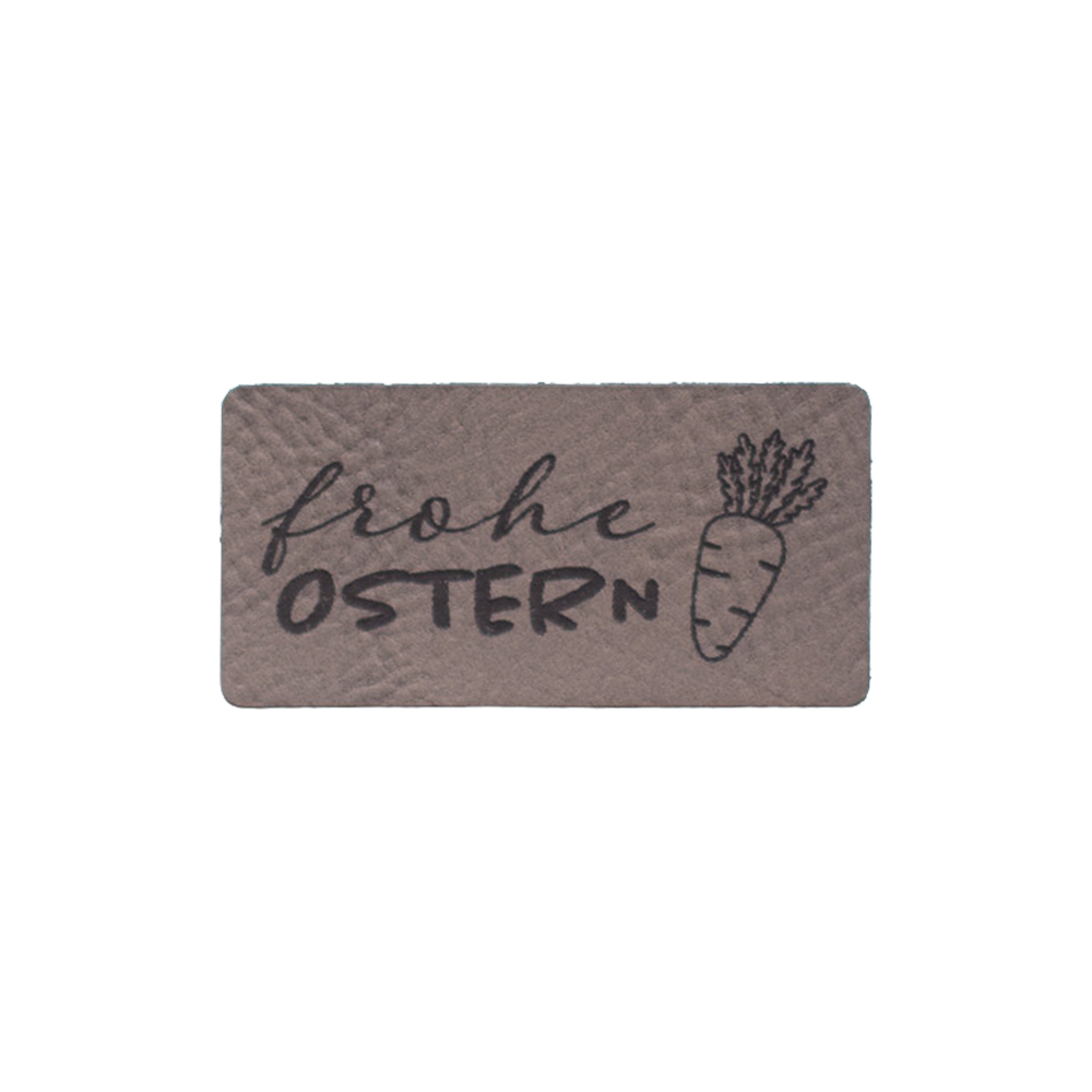 Kunstlederlabel "Frohe Ostern - Karotte"