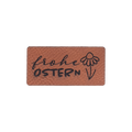 Kunstlederlabel "Frohe Ostern - Blume"