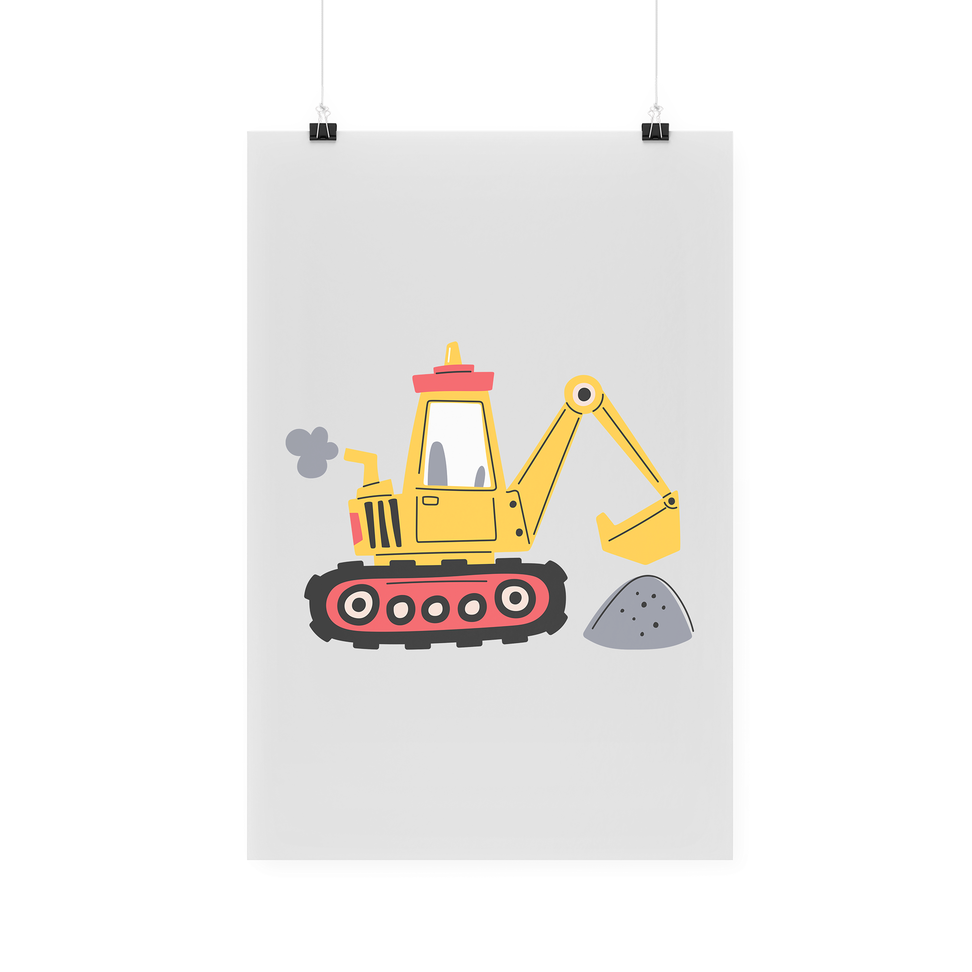 Bügelbild "Bagger"