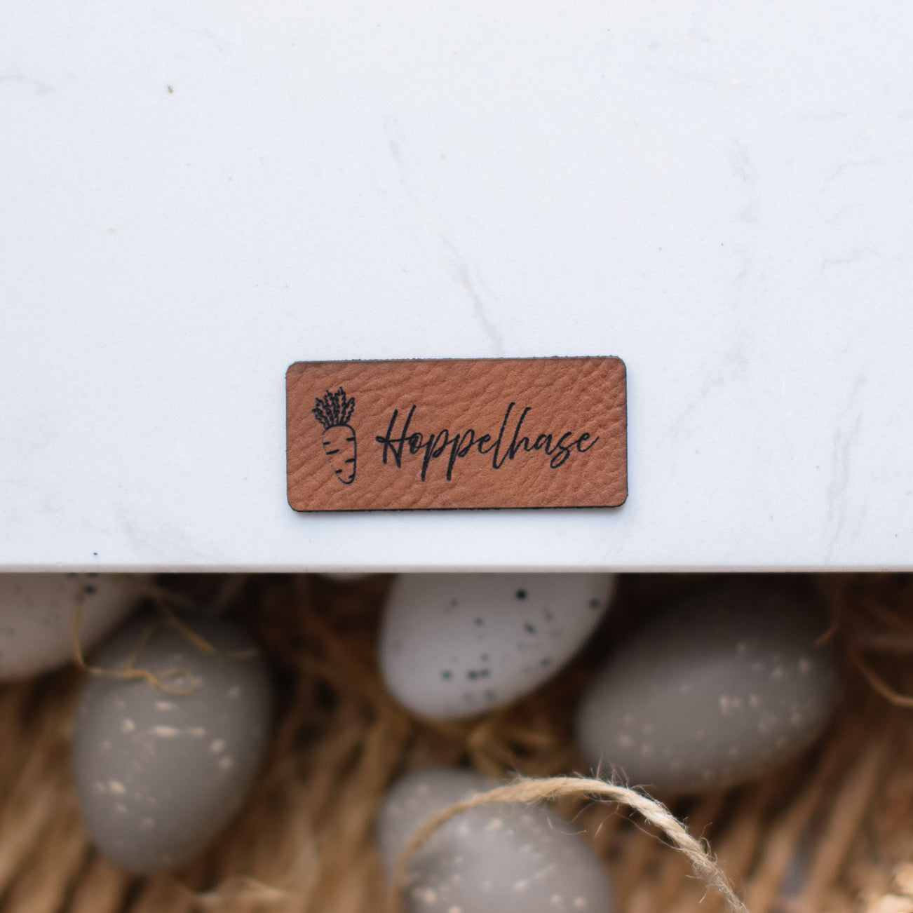 Kunstlederlabel "Hoppelhase"