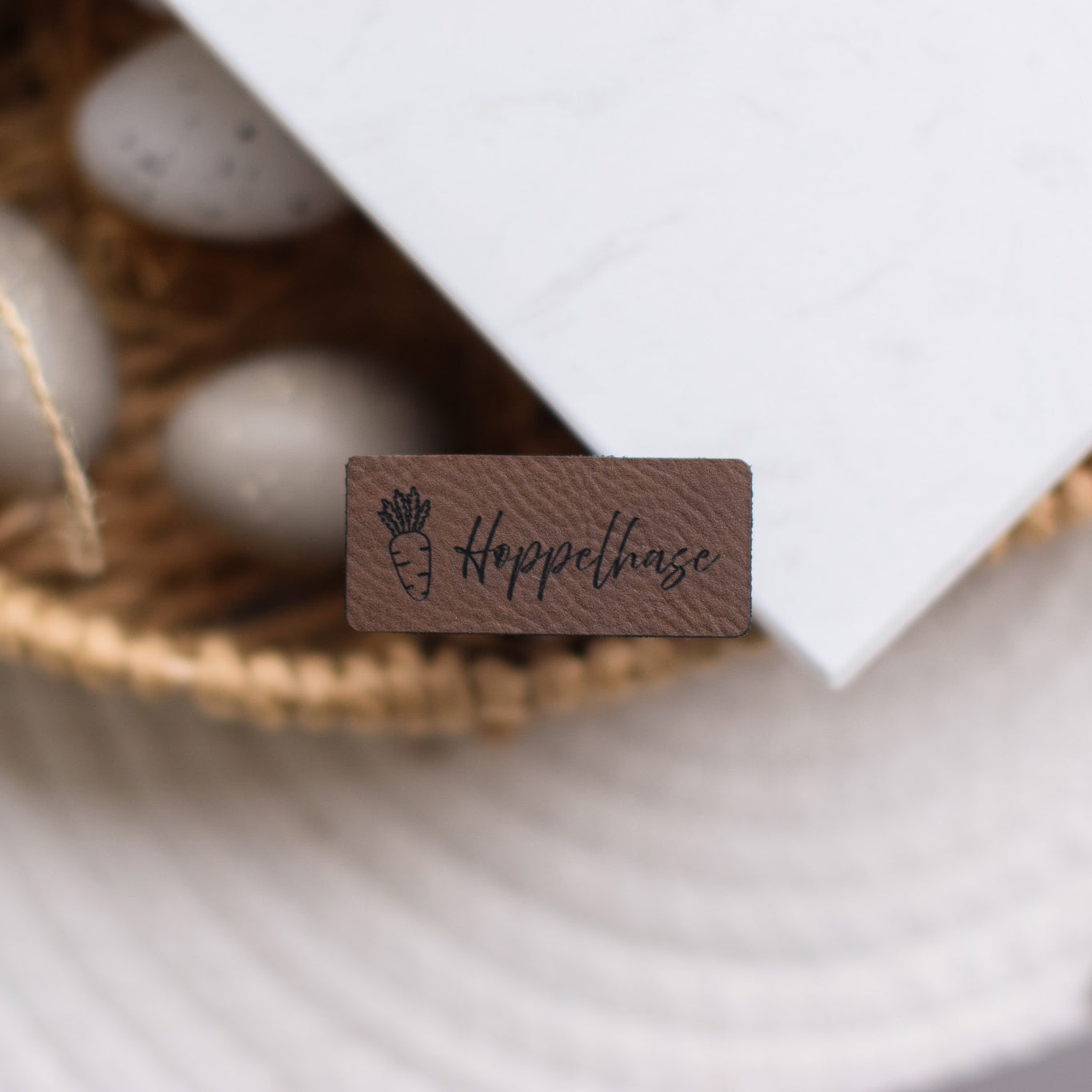 Kunstlederlabel "Hoppelhase"