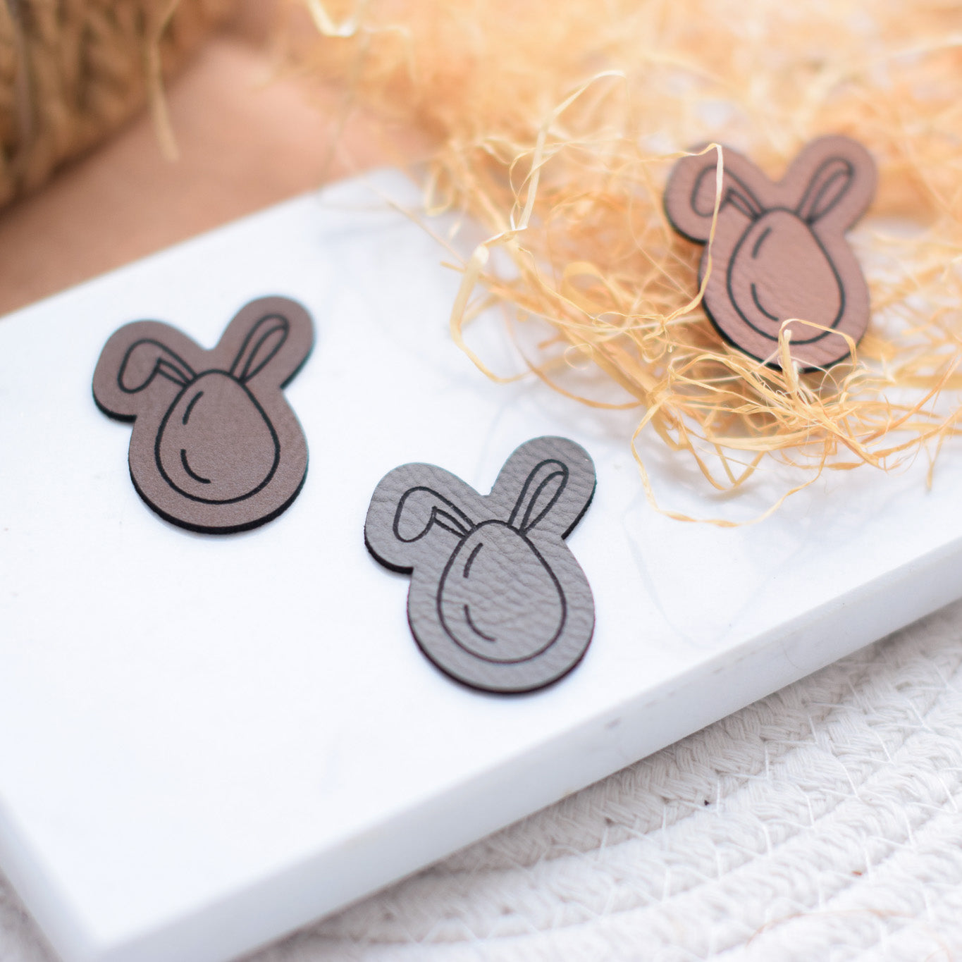 Kunstlederlabel "Osterei Hase"