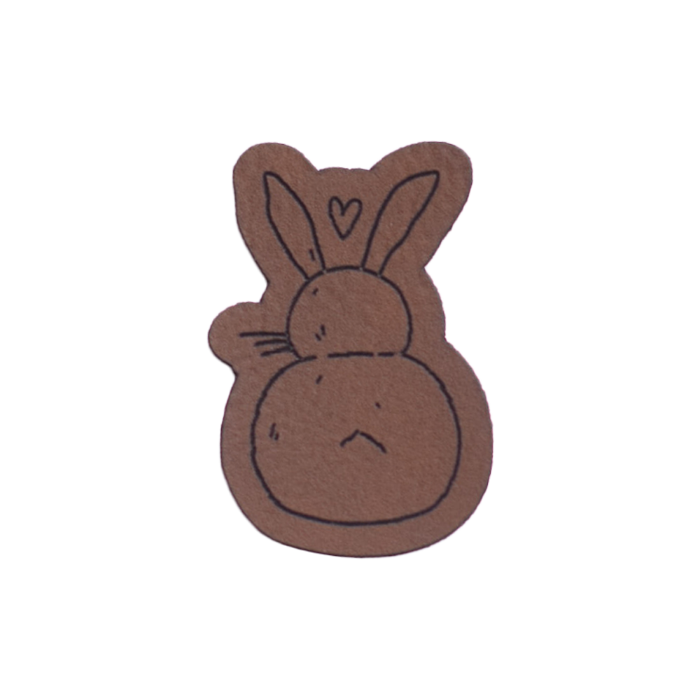 Kunstlederlabel "Häschen"