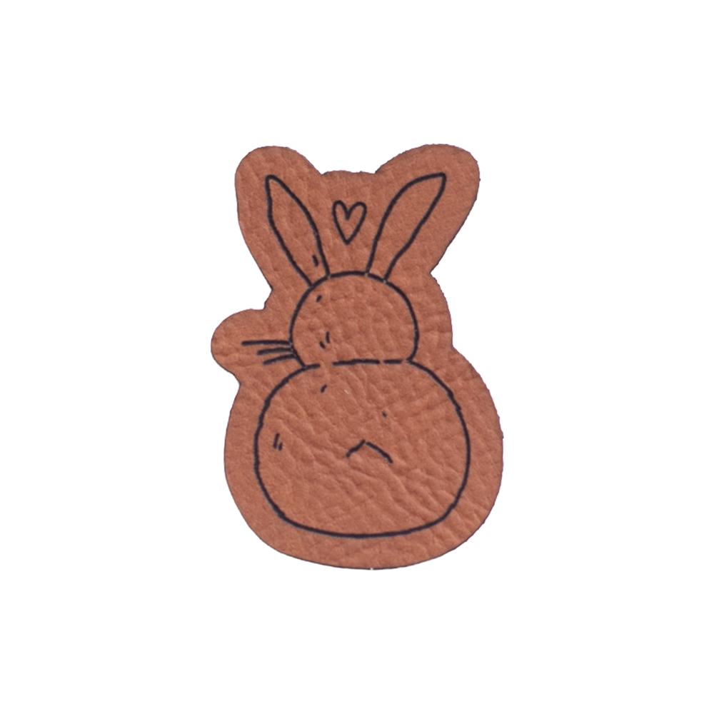 Kunstlederlabel "Häschen"