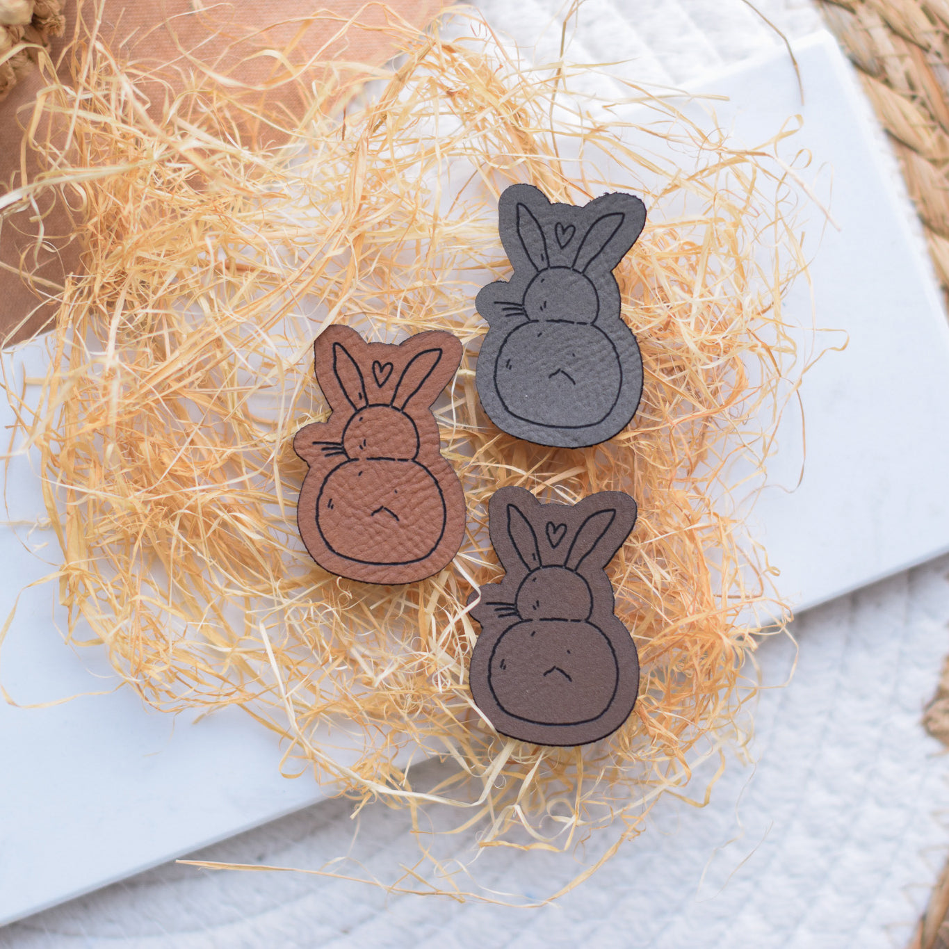 Kunstlederlabel "Häschen"