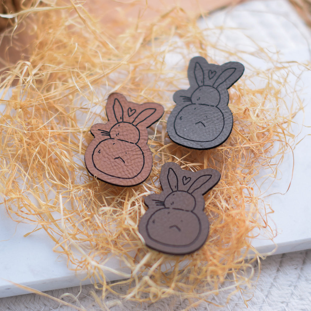 Kunstlederlabel "Häschen"