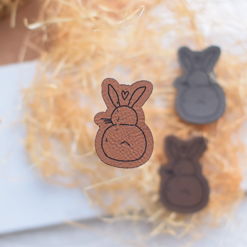 Kunstlederlabel "Häschen"