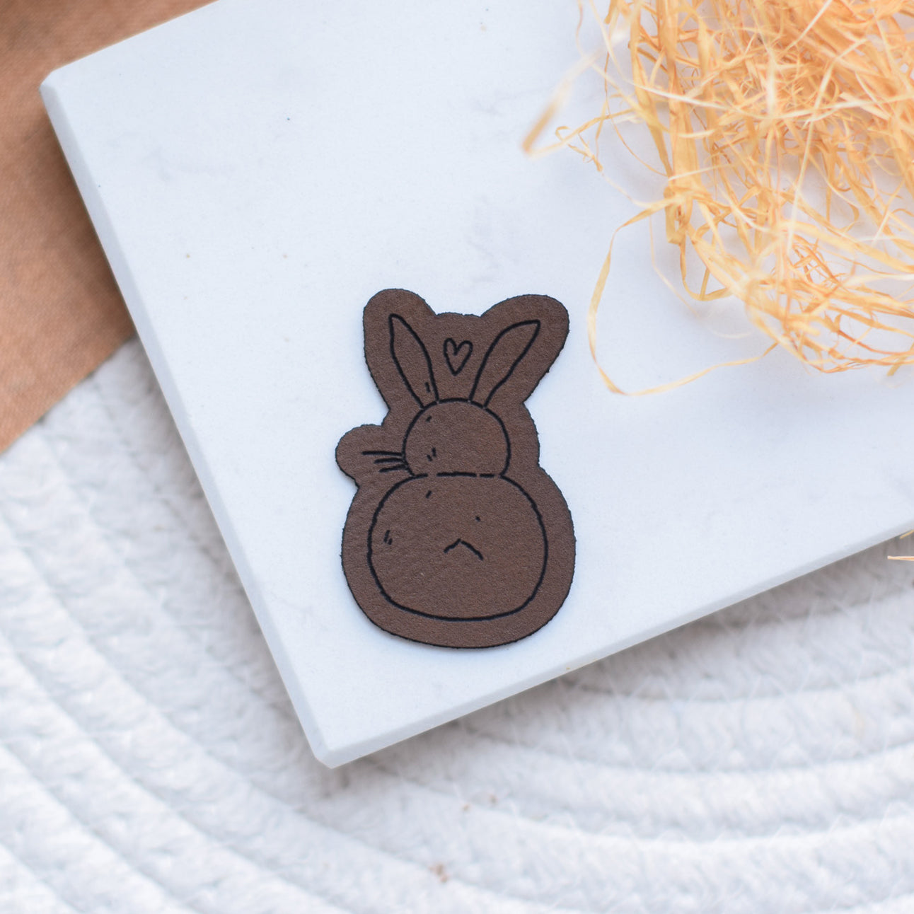 Kunstlederlabel "Häschen"