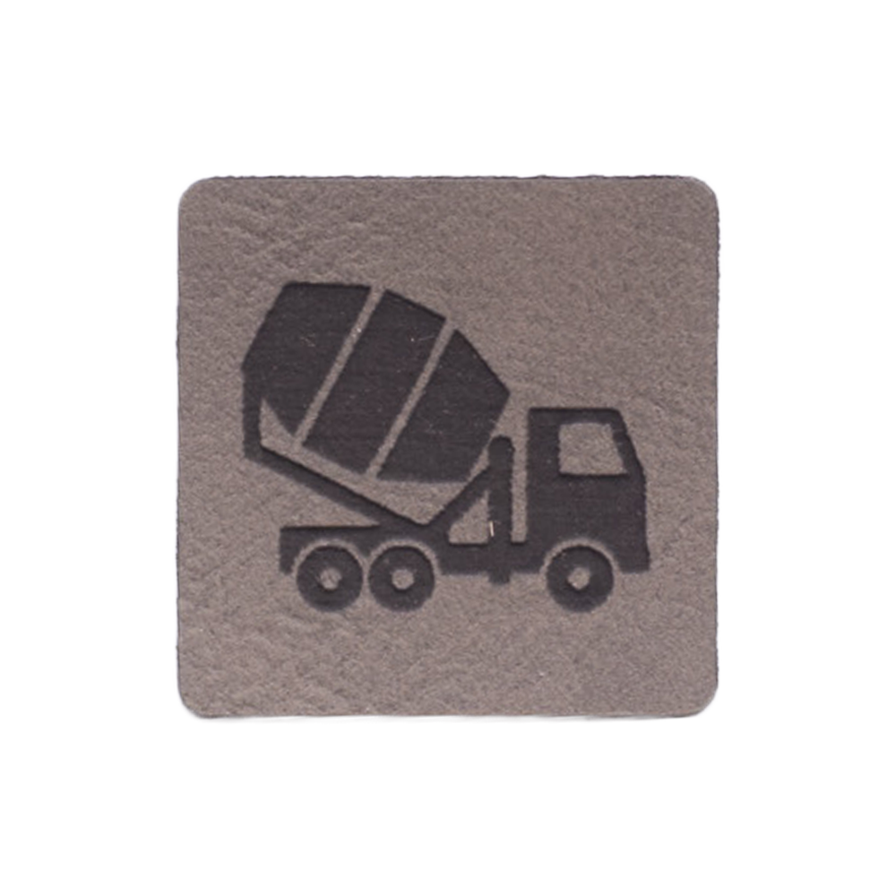 Kunstlederlabel "Betonmischer"