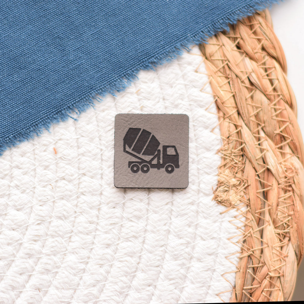 Kunstlederlabel "Betonmischer"