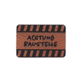 Kunstlederlabel "Achtung Baustelle"