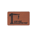 Kunstlederlabel "Kleiner Bauarbeiter - Kran"