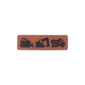 Kunstlederlabel "Baustellenfahrzeuge"