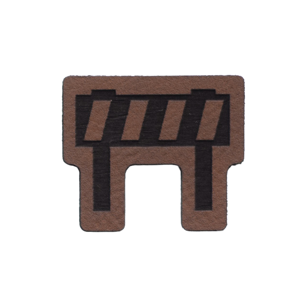 Kunstlederlabel "Absperrung"