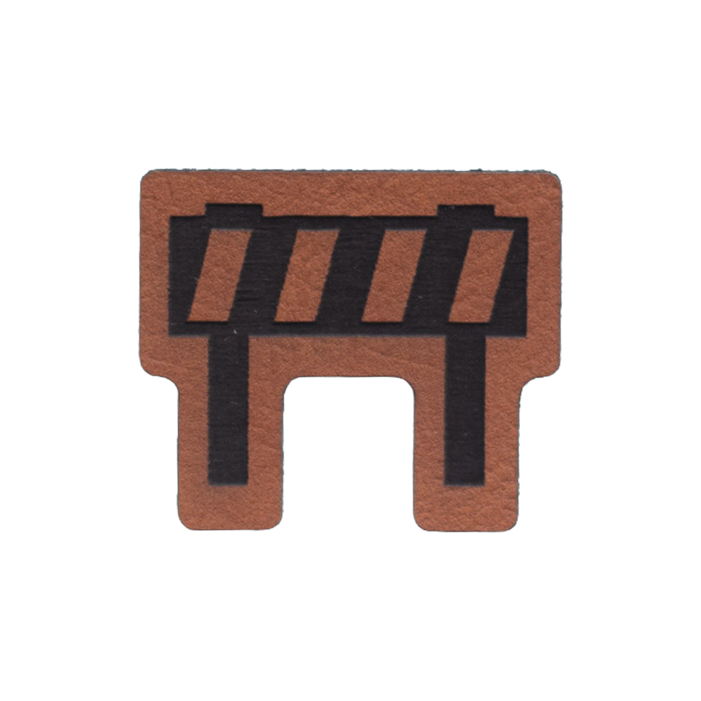 Kunstlederlabel "Absperrung"