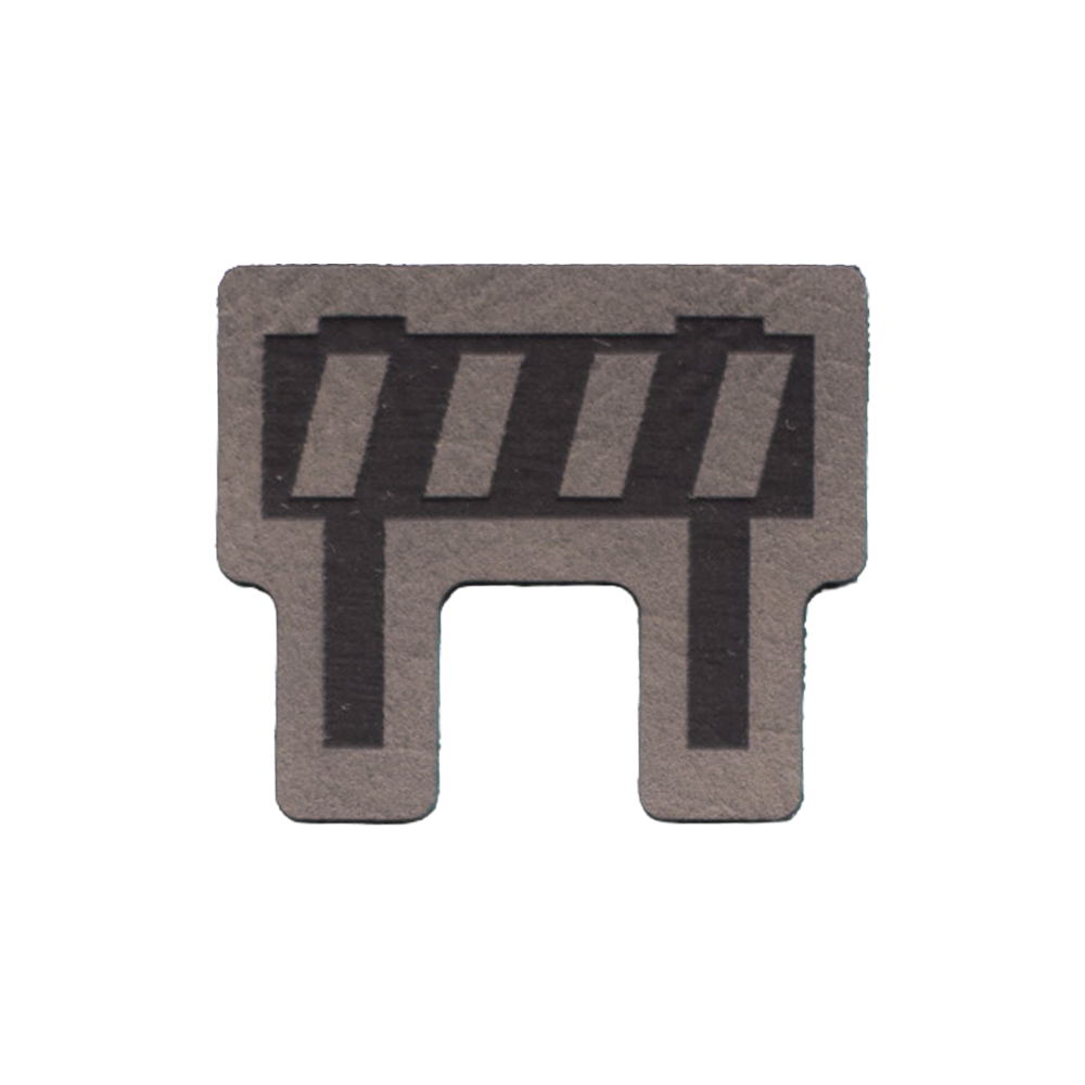 Kunstlederlabel "Absperrung"