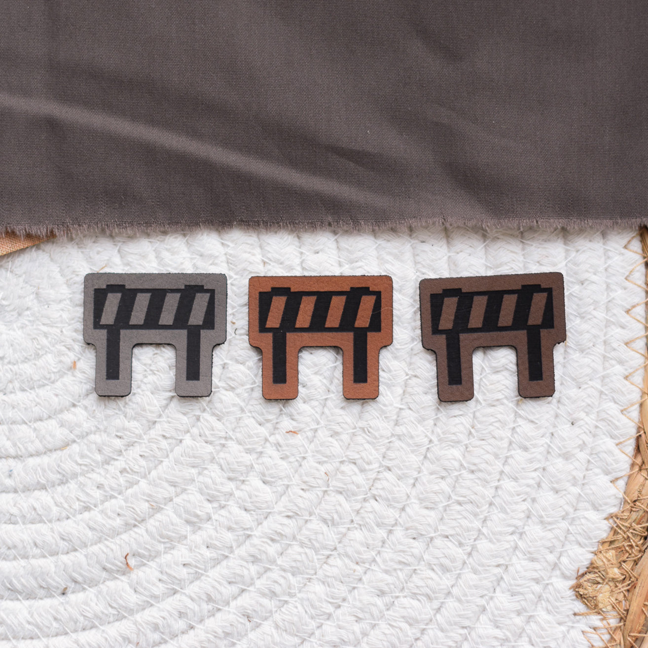 Kunstlederlabel "Absperrung"