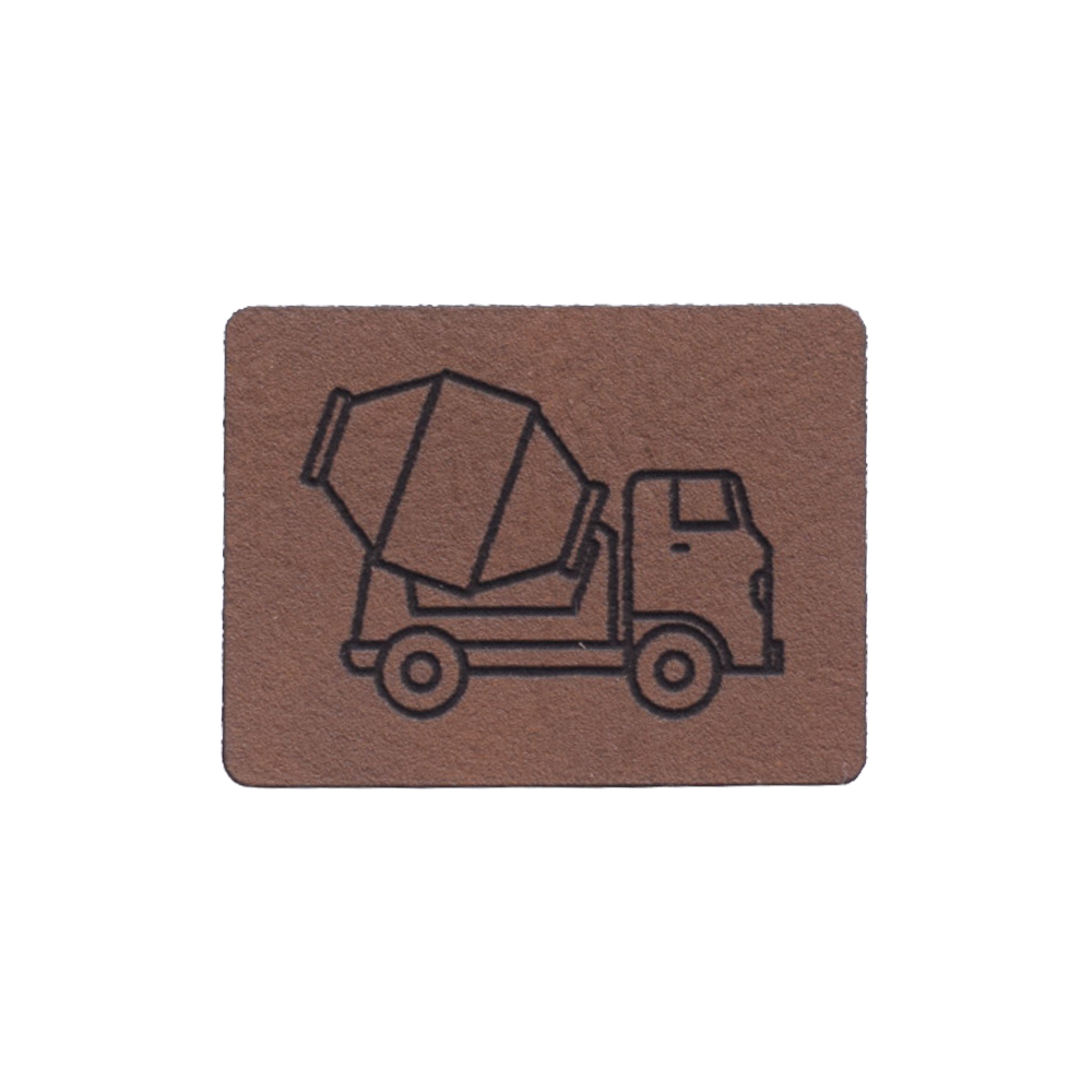 Kunstlederlabel "Betonmischer"