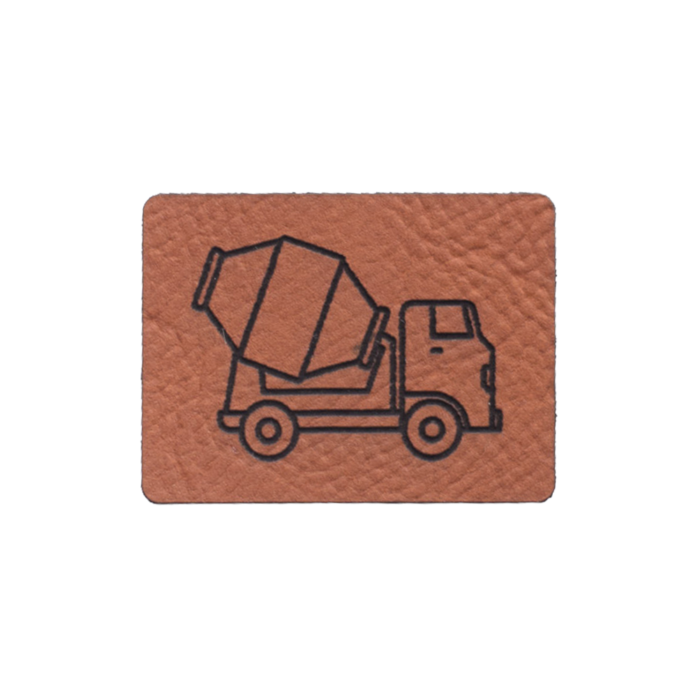 Kunstlederlabel "Betonmischer"