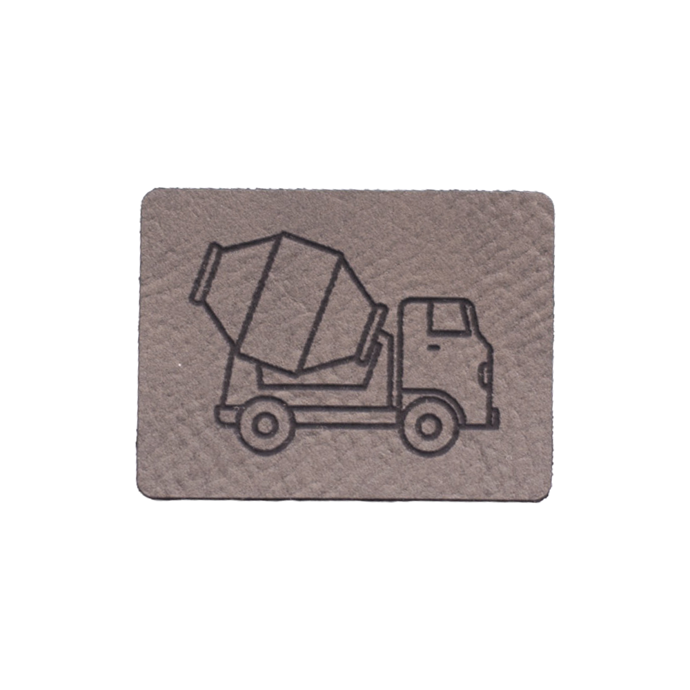 Kunstlederlabel "Betonmischer"