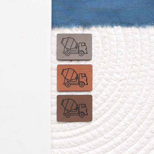 Kunstlederlabel "Betonmischer"