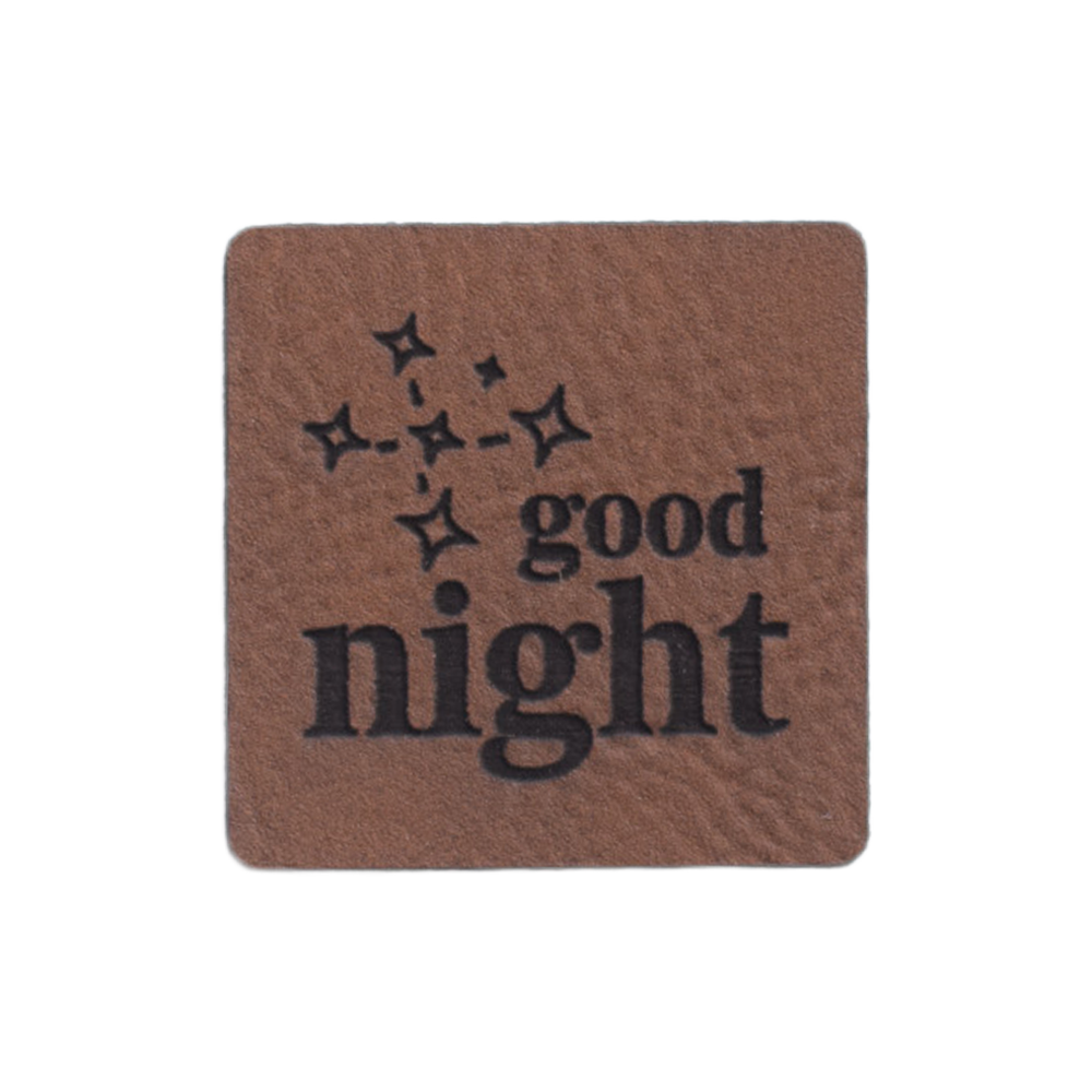 Kunstlederlabel "good night - Sterne"