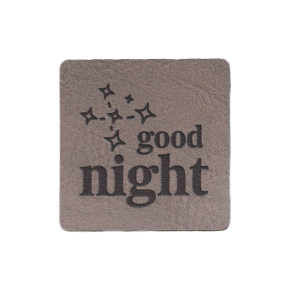 Kunstlederlabel "good night - Sterne"