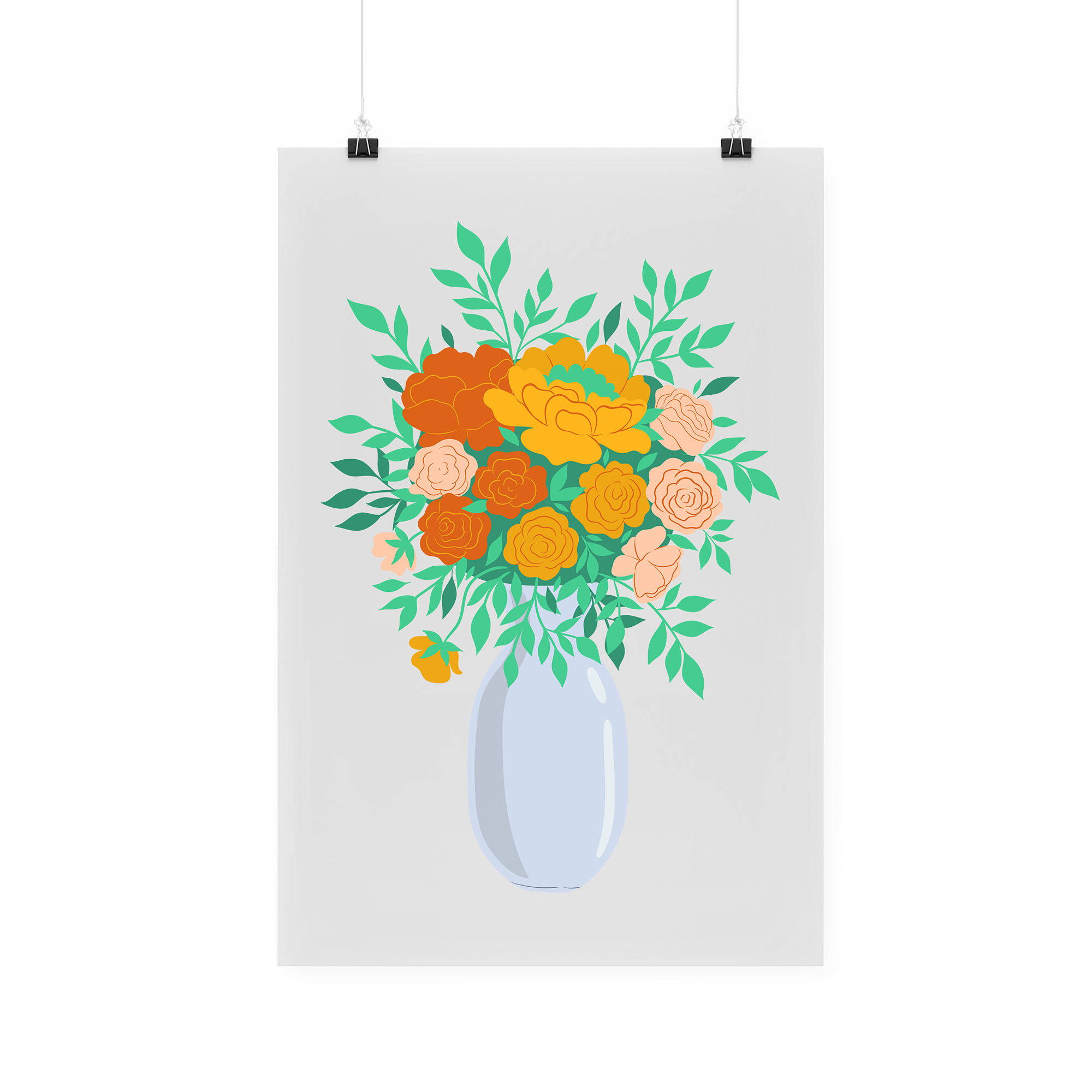 Bügelbild "Blumenvase"