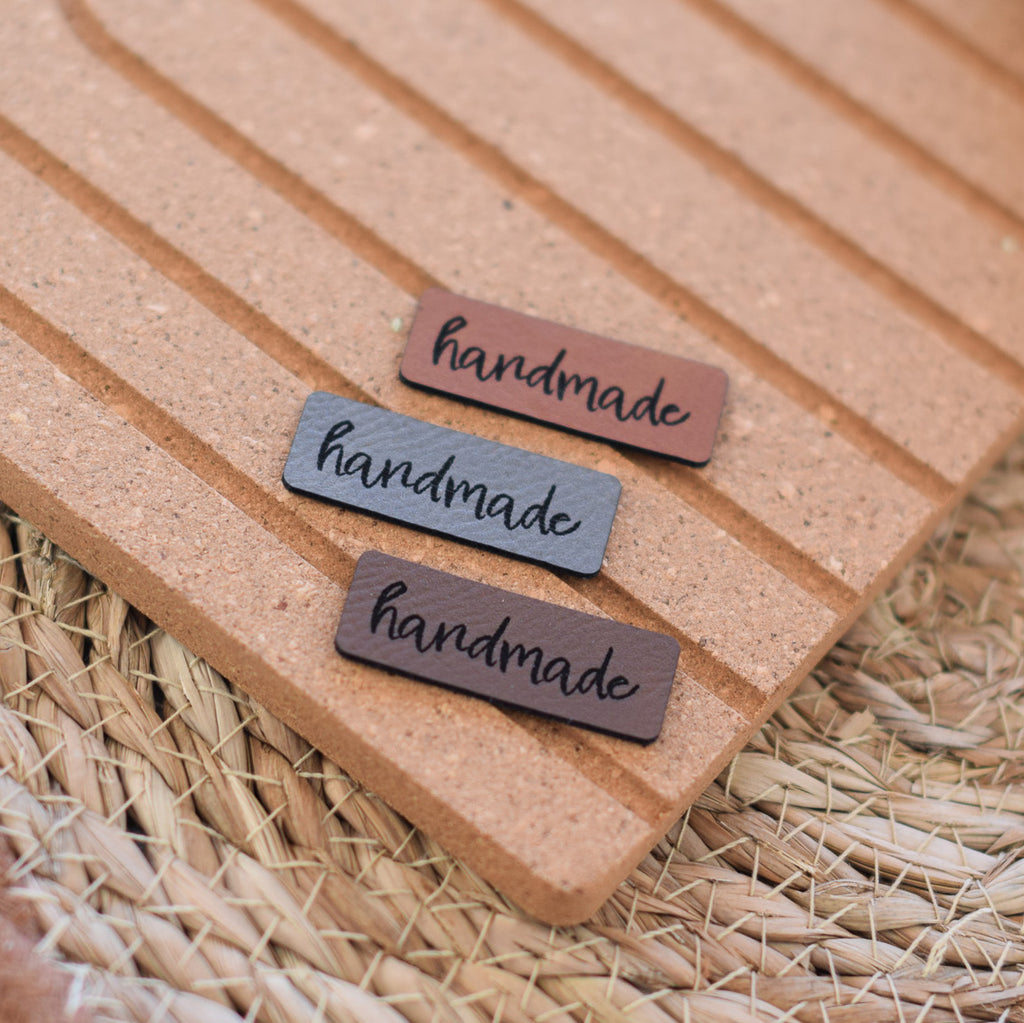 Kunstlederlabel "handmade"