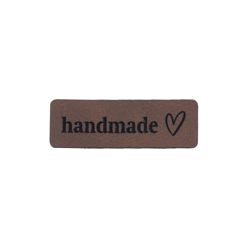 Kunstlederlabel "handmade mit Herz"