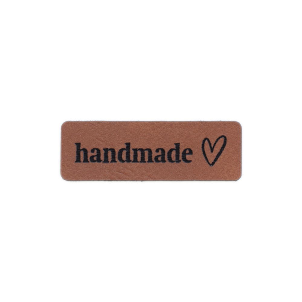 Kunstlederlabel "handmade mit Herz"