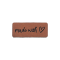 Kunstlederlabel "made with love"