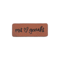 Kunstlederlabel "mit Liebe genäht"