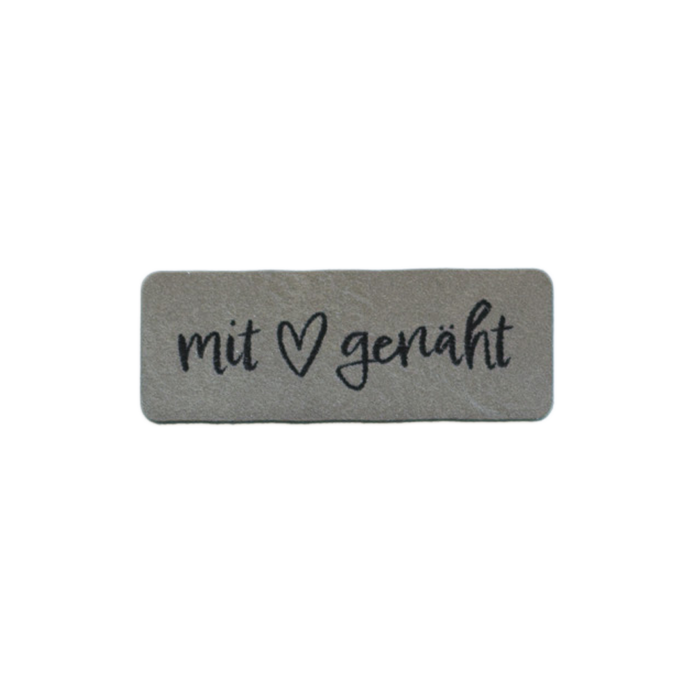 Kunstlederlabel "mit Liebe genäht"
